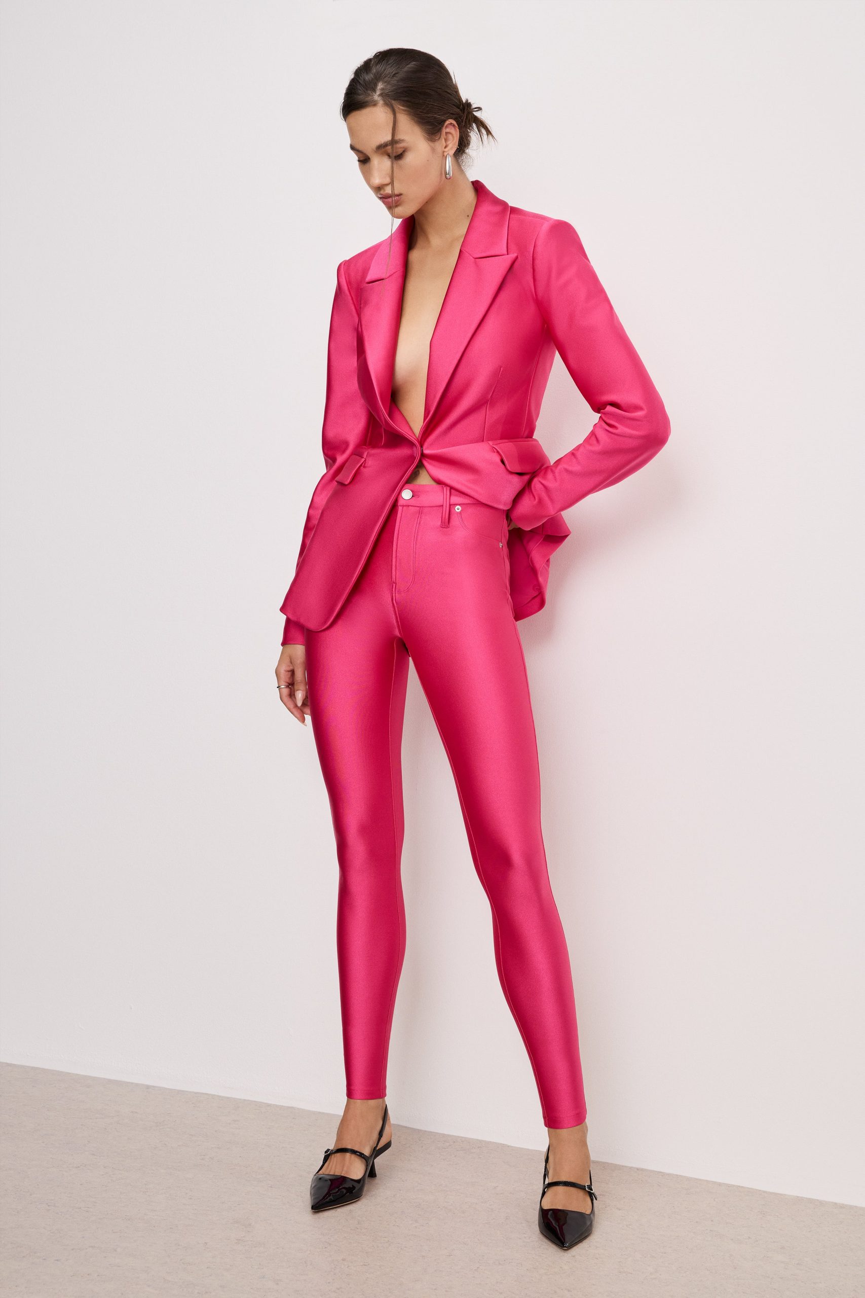 COMPRESSION SHINE GOOD WAIST LEGGINGS | BALLERINA PINK004 - Image 3