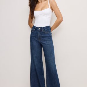 SOFT TECH GOOD WAIST PALAZZO JEANS | INDIGO977
