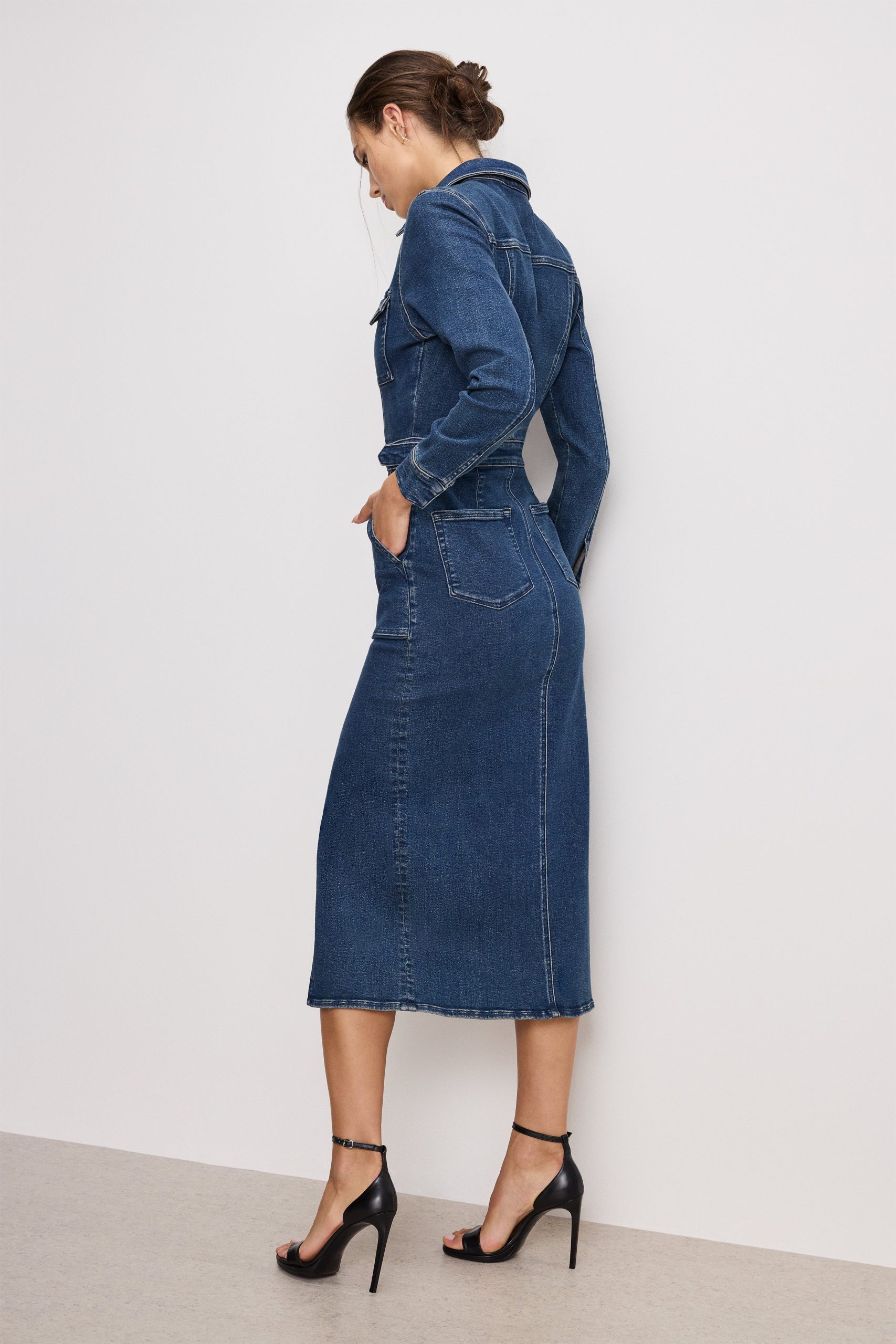 FIT FOR SUCCESS LONG SLEEVE MIDI DRESS | INDIGO724 - Image 2