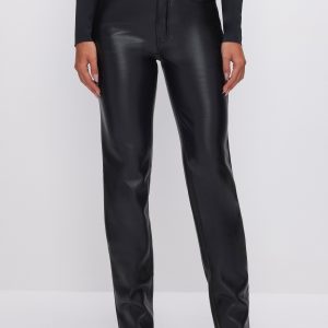 GOOD ICON FAUX LEATHER PANTS | BLACK001