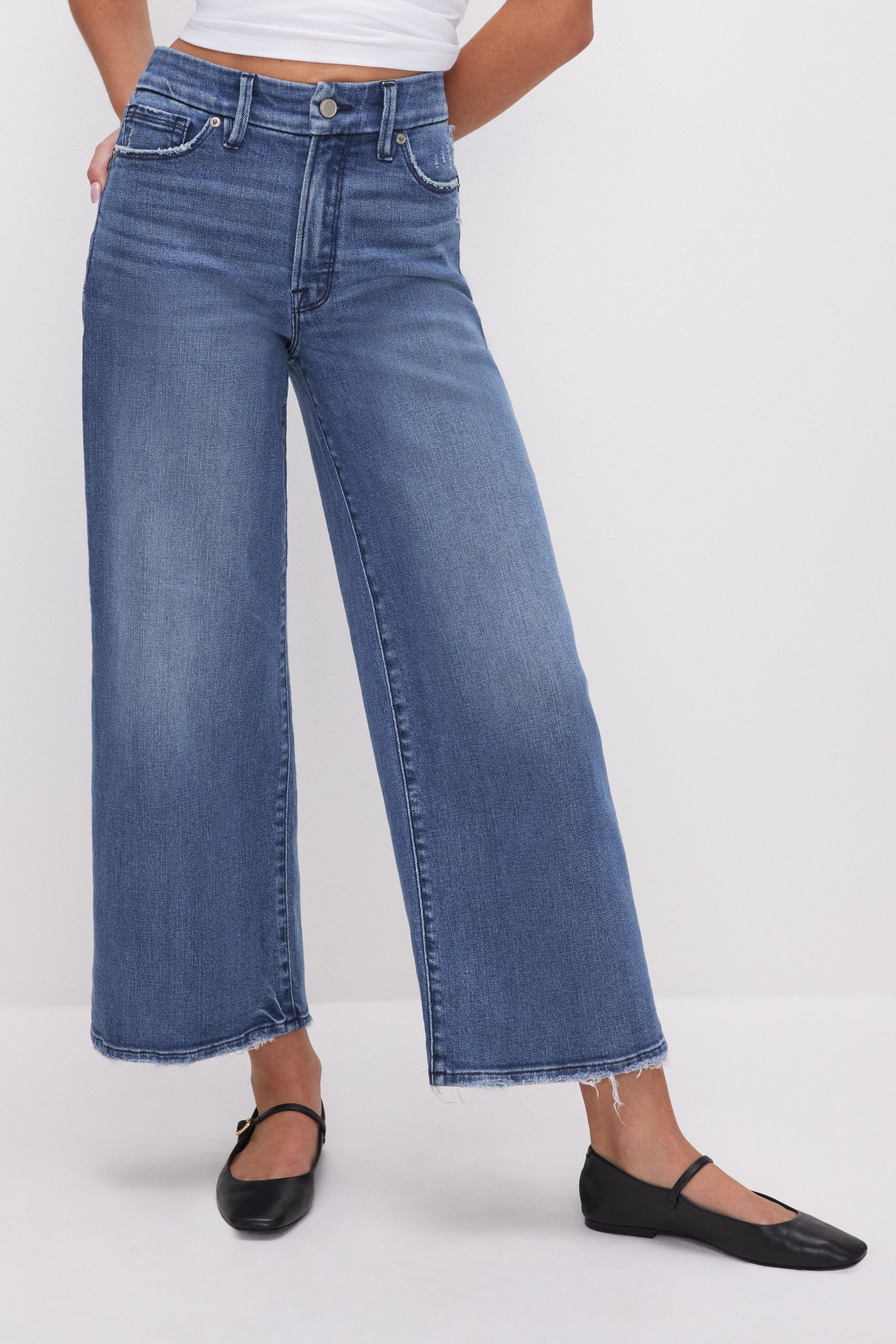 GOOD WAIST CROPPED PALAZZO JEANS | INDIGO338 - Image 2