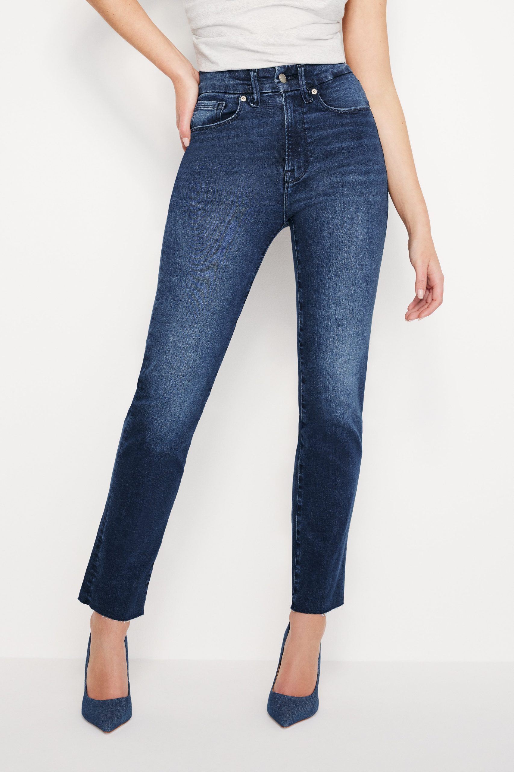 ALWAYS FITS GOOD CLASSIC SLIM STRAIGHT JEANS | INDIGO446 - Image 3