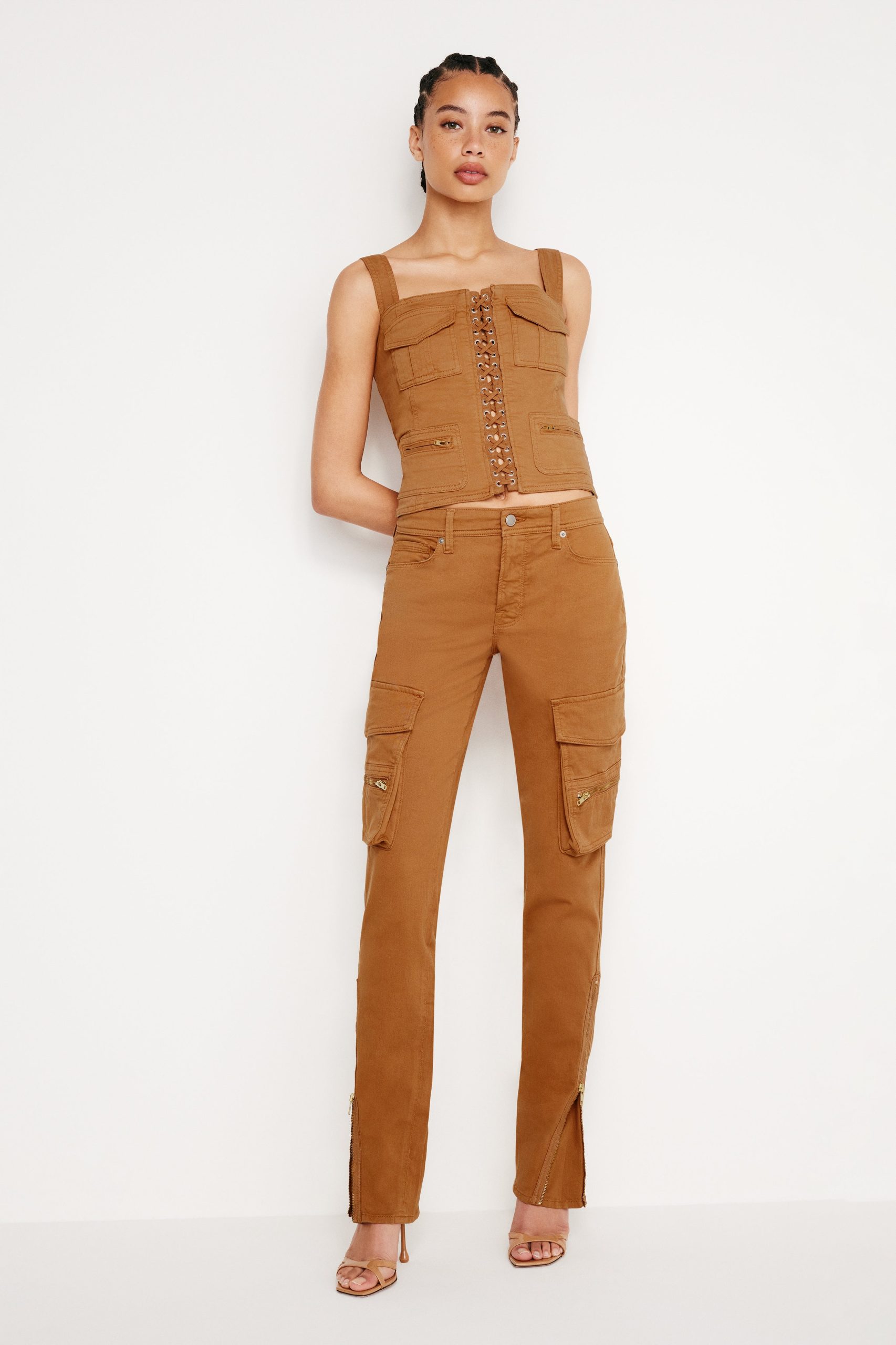 TWILL SKINNY CARGO PANTS | CANYON003