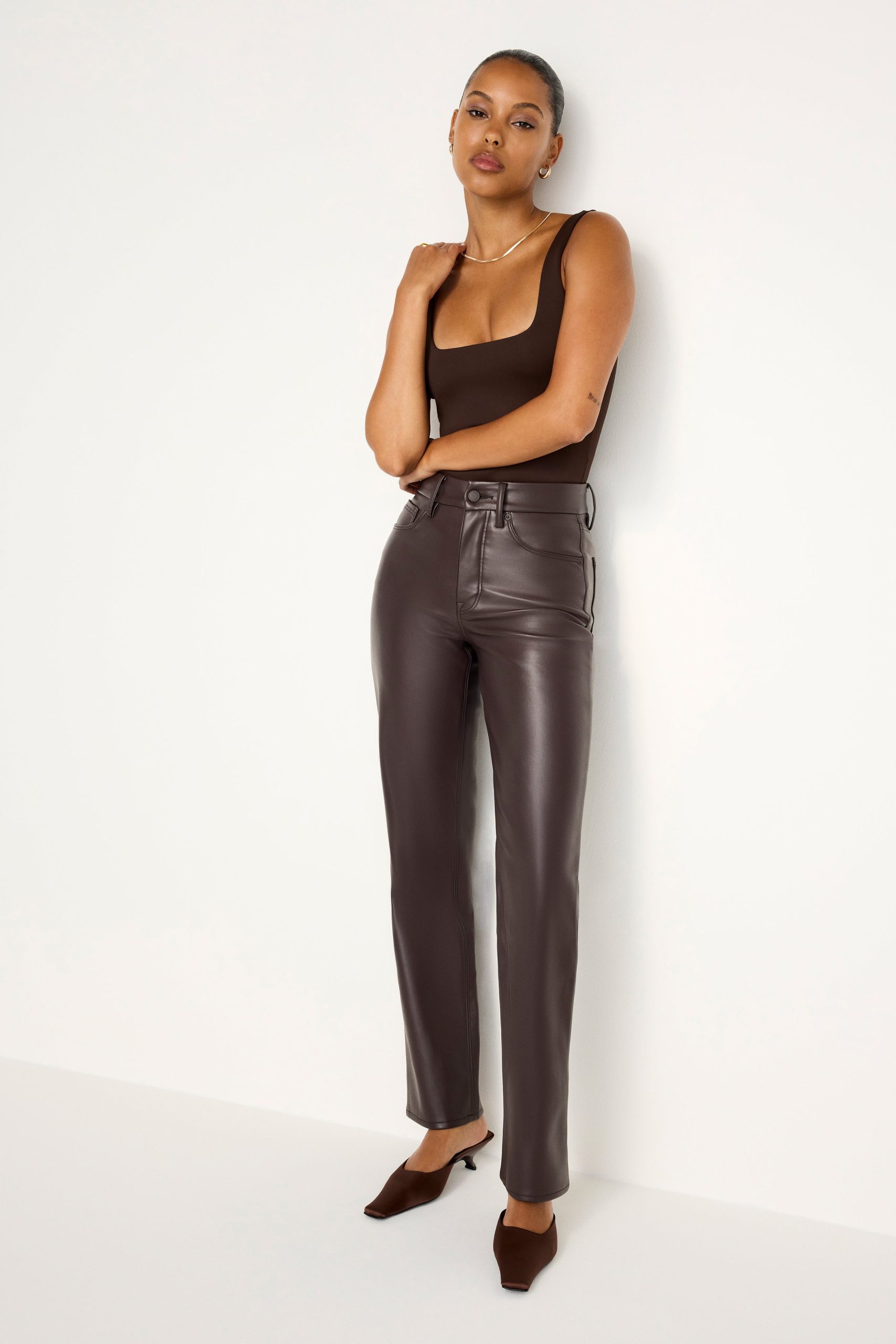 GOOD ICON FAUX LEATHER PANTS | BARK003