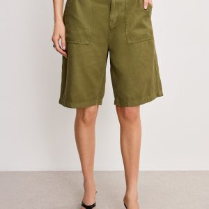 LITE LINEN BERMUDA SHORT | MARTINI OLIVE002