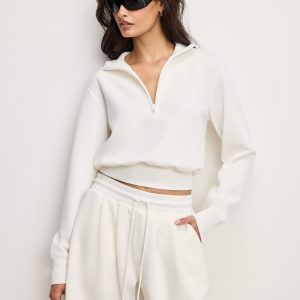 AIR SOFT HALF ZIP SWEATSHIRT | CLOUD WHITE