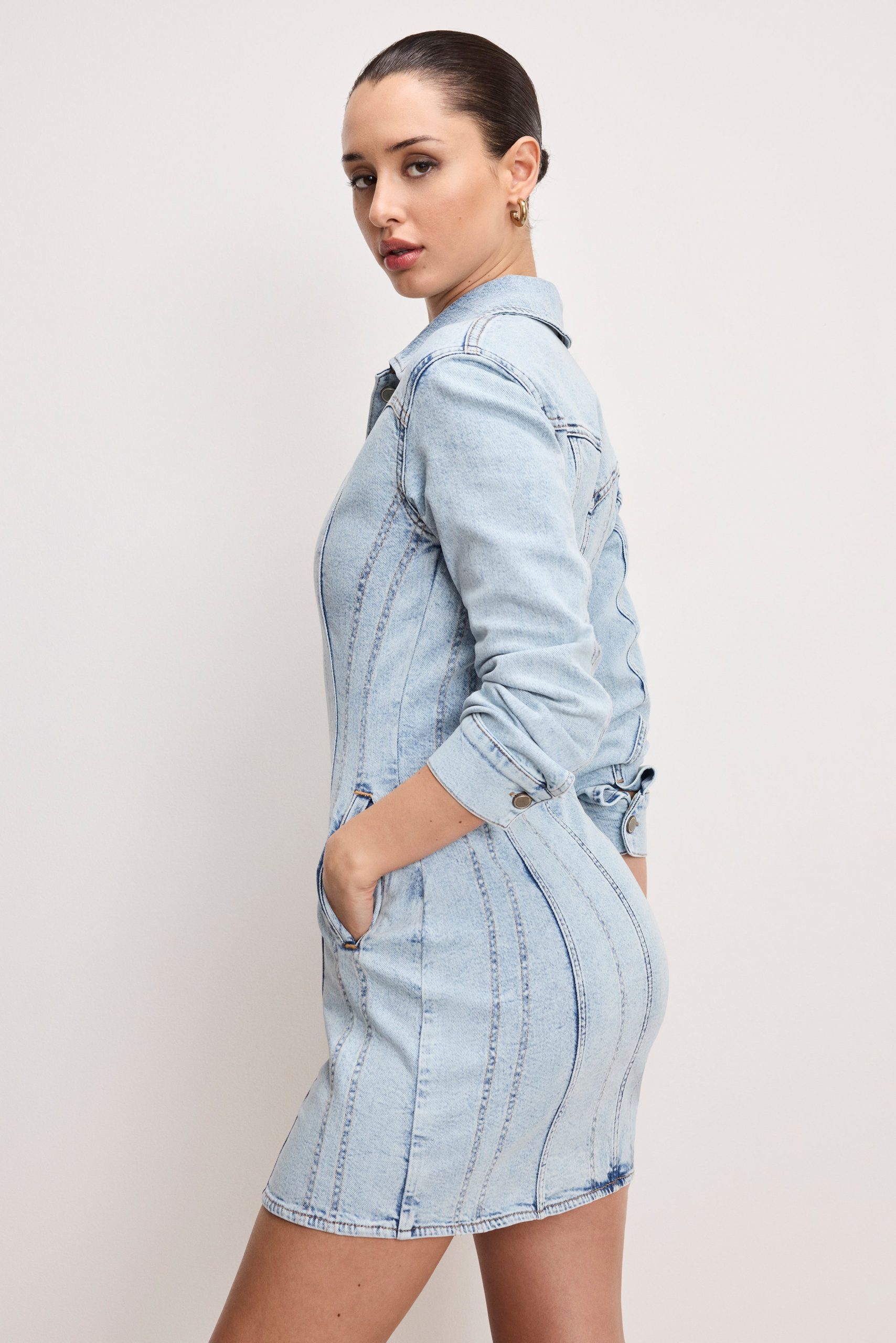 DOLLY DENIM CORSET DRESS | INDIGO1022 - Image 3