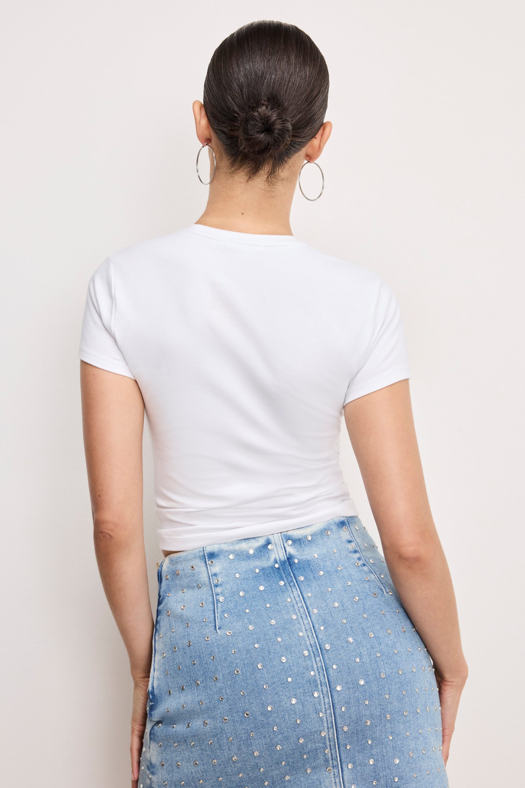 DOLLY SIGNATURE SUPER STRETCH BABY TEE | WHITE001 - Image 3