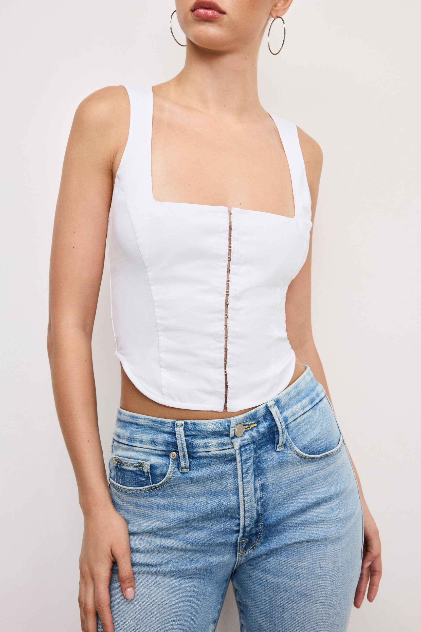 DOLLY POPLIN BUSTIER | WHITE001 - Image 4