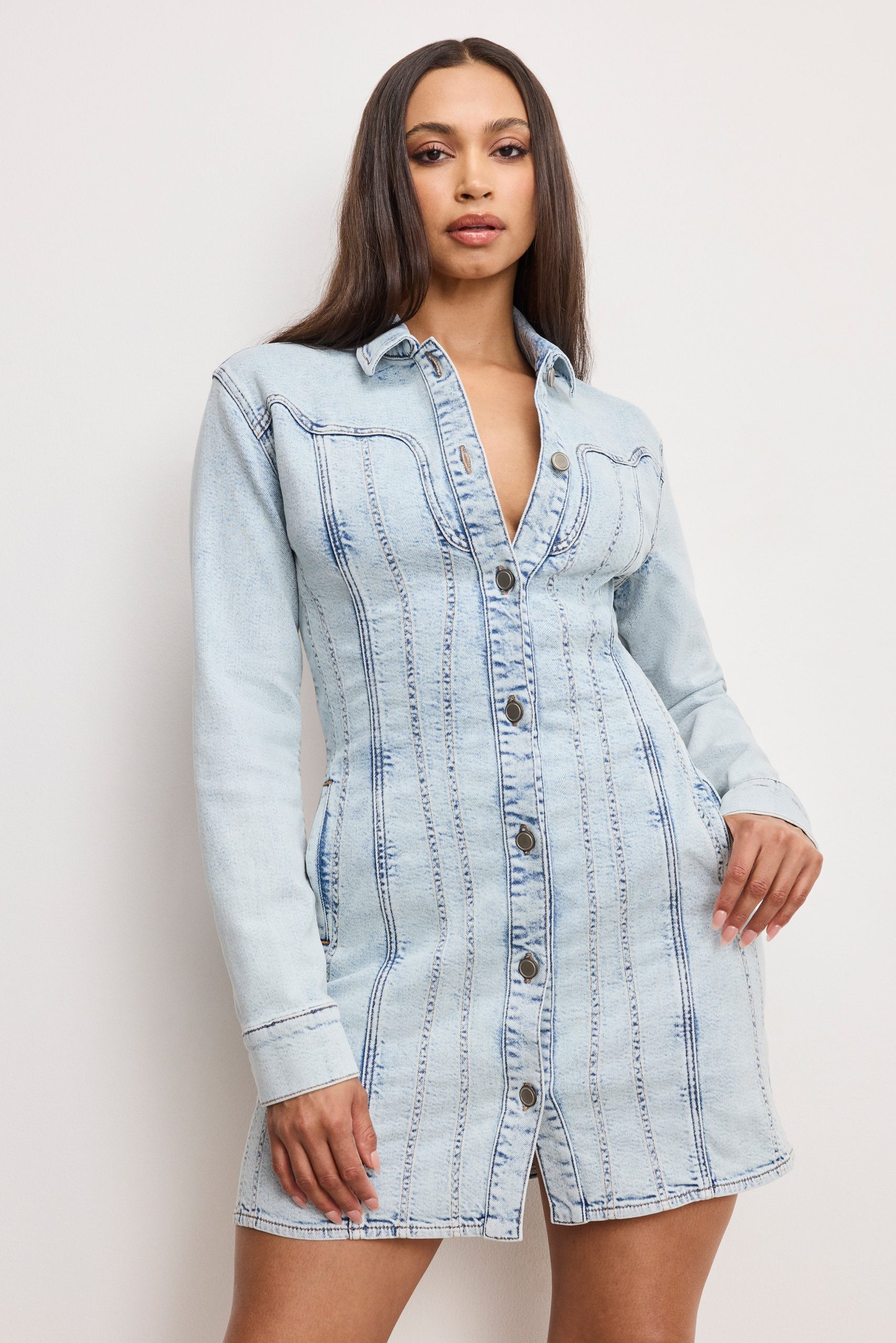 DOLLY DENIM CORSET DRESS | INDIGO1022 - Image 11