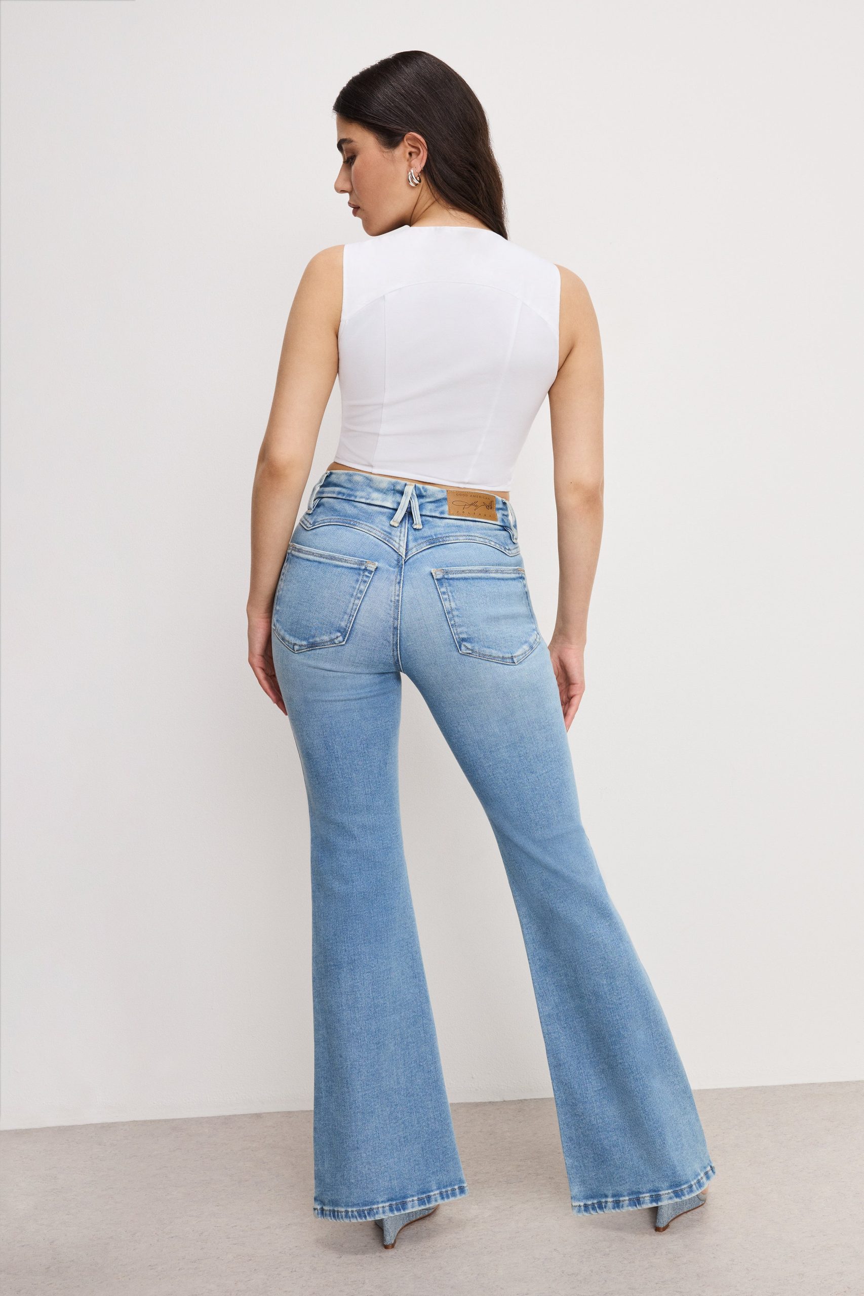 DOLLY JOLEANS PETITE FLARE JEANS | INDIGO1019 - Image 3