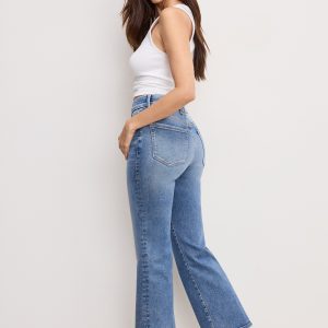 ALWAYS FITS GOOD LEGS CROPPED MINI BOOT JEANS | INDIGO953