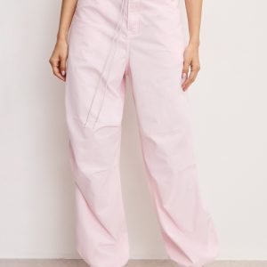 TWILL PARACHUTE PANTS | BUBBLEGUM005