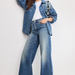 SOFT TECH GOOD WAIST PALAZZO JEANS | INDIGO986