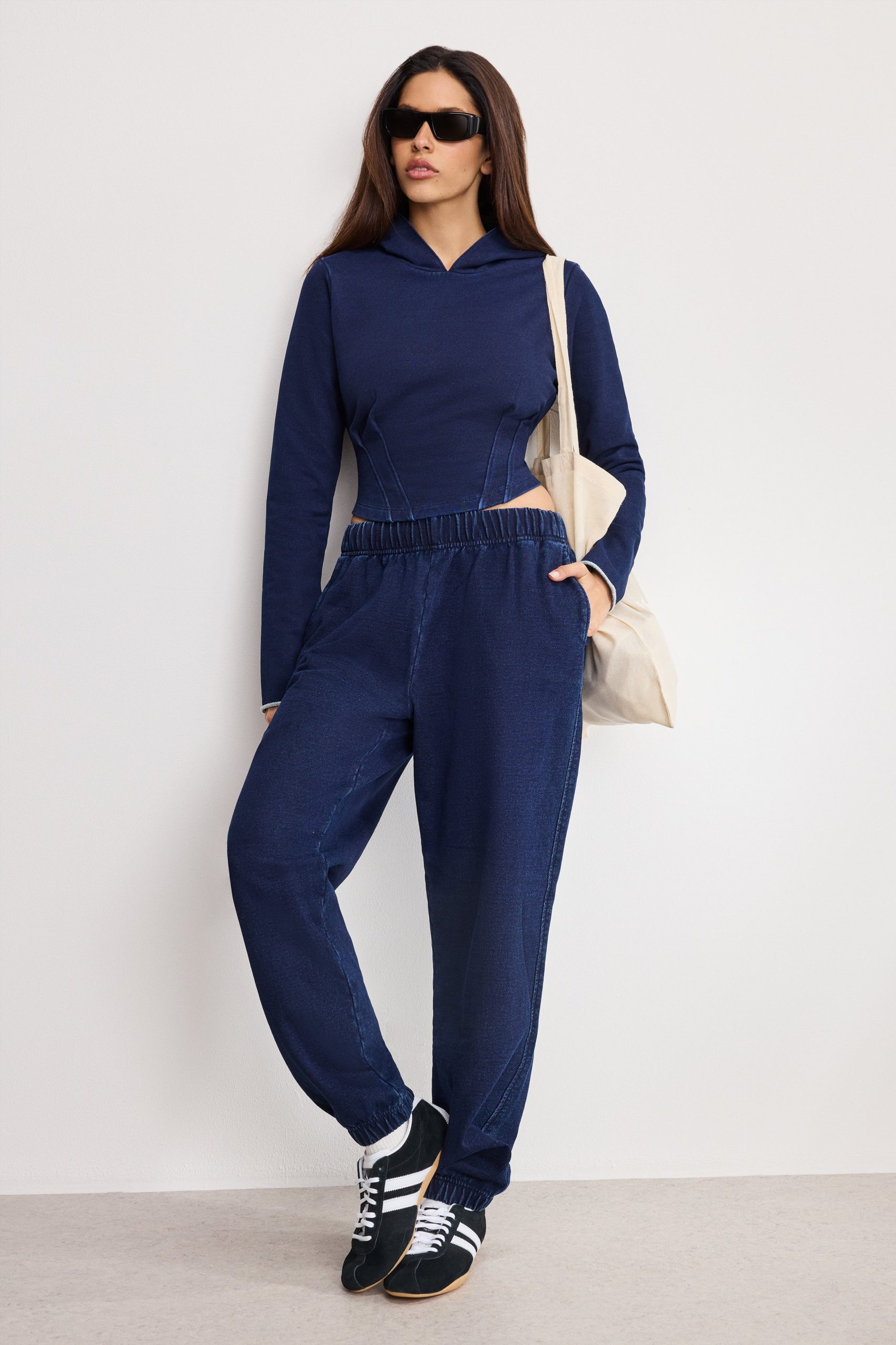 JEANIUS CORSET HOODIE | INDIGO1029