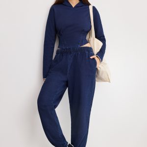 JEANIUS CORSET HOODIE | INDIGO1029
