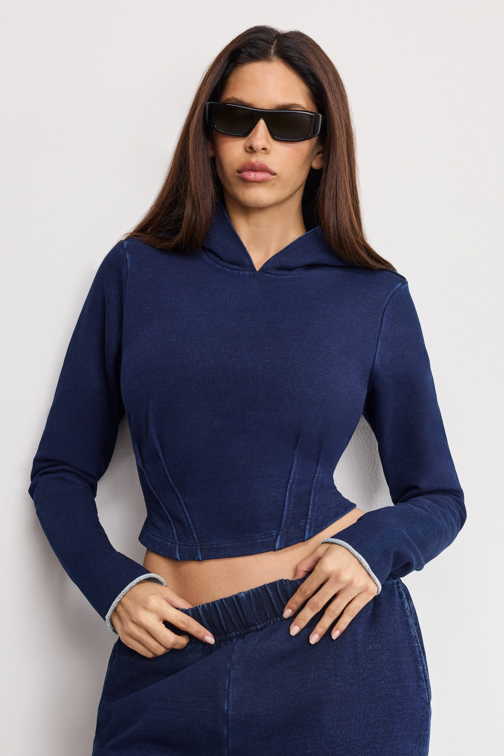 JEANIUS CORSET HOODIE | INDIGO1029 - Image 2