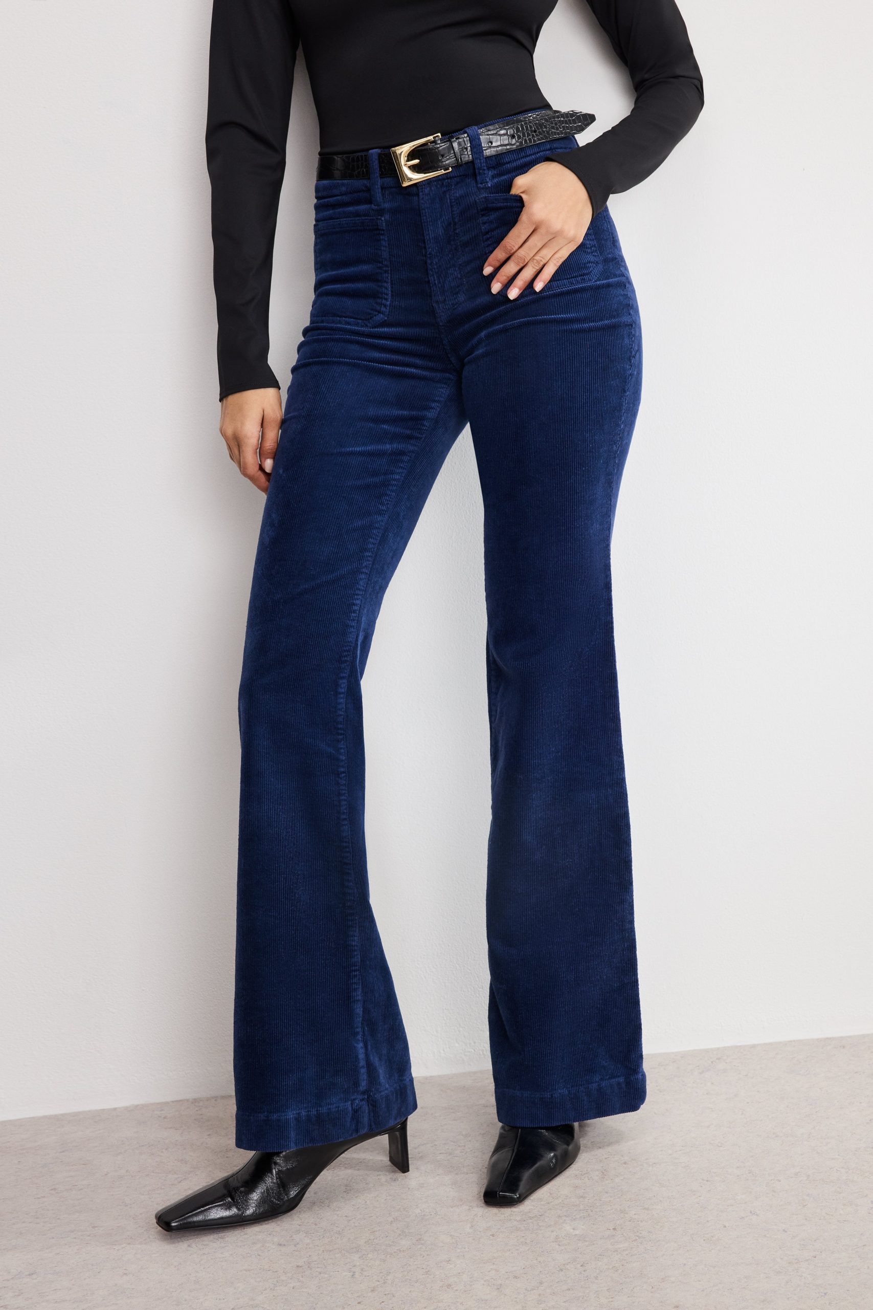 GOOD LEGS FLARE CORDUROY PANTS | MIDNIGHT002 - Image 2