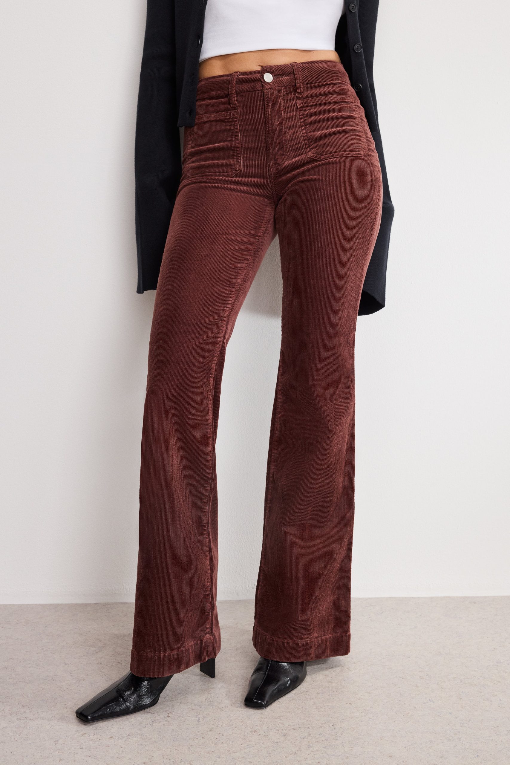 GOOD LEGS FLARE CORDUROY PANTS | WALNUT004 - Image 6