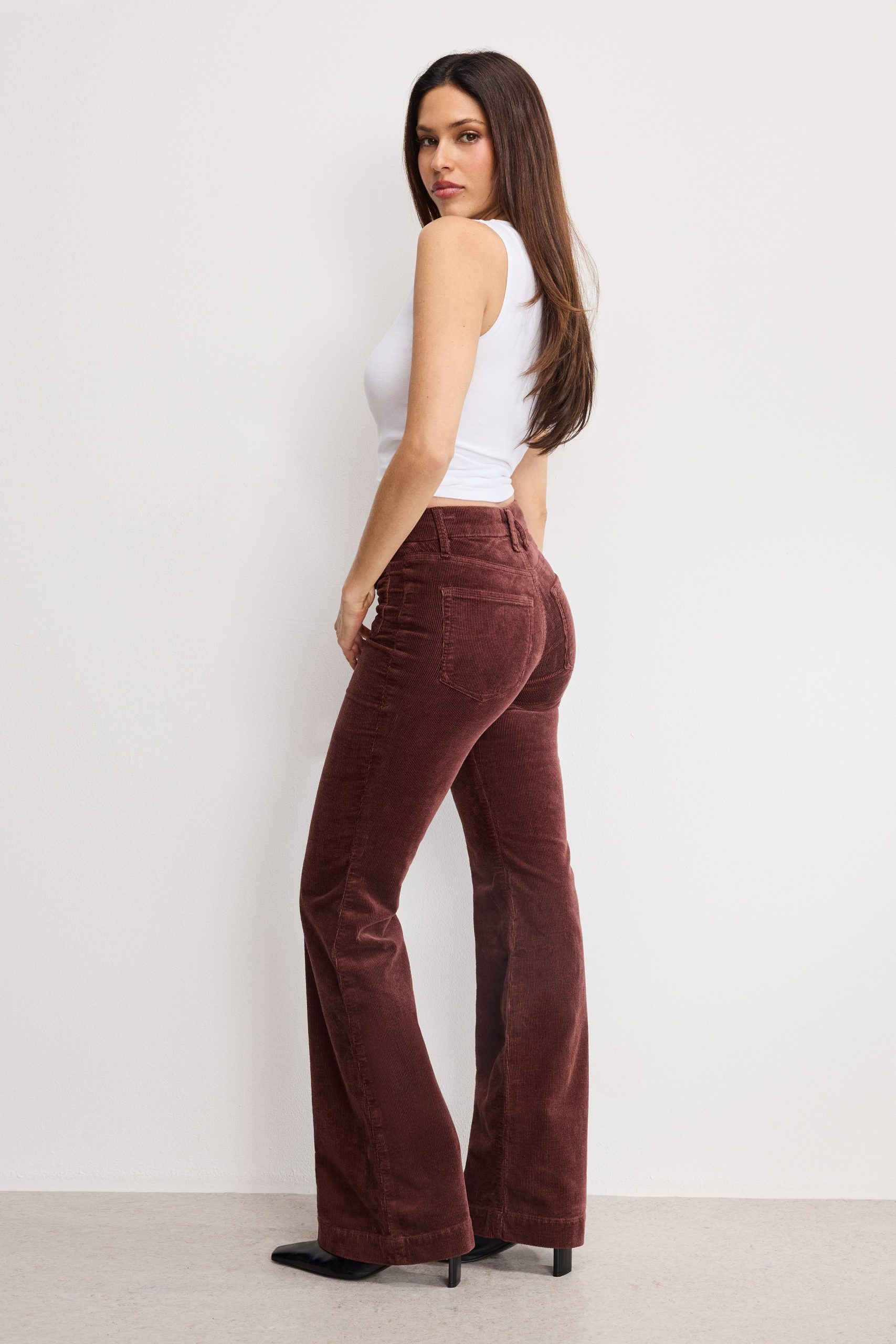 GOOD LEGS FLARE CORDUROY PANTS | WALNUT004 - Image 2
