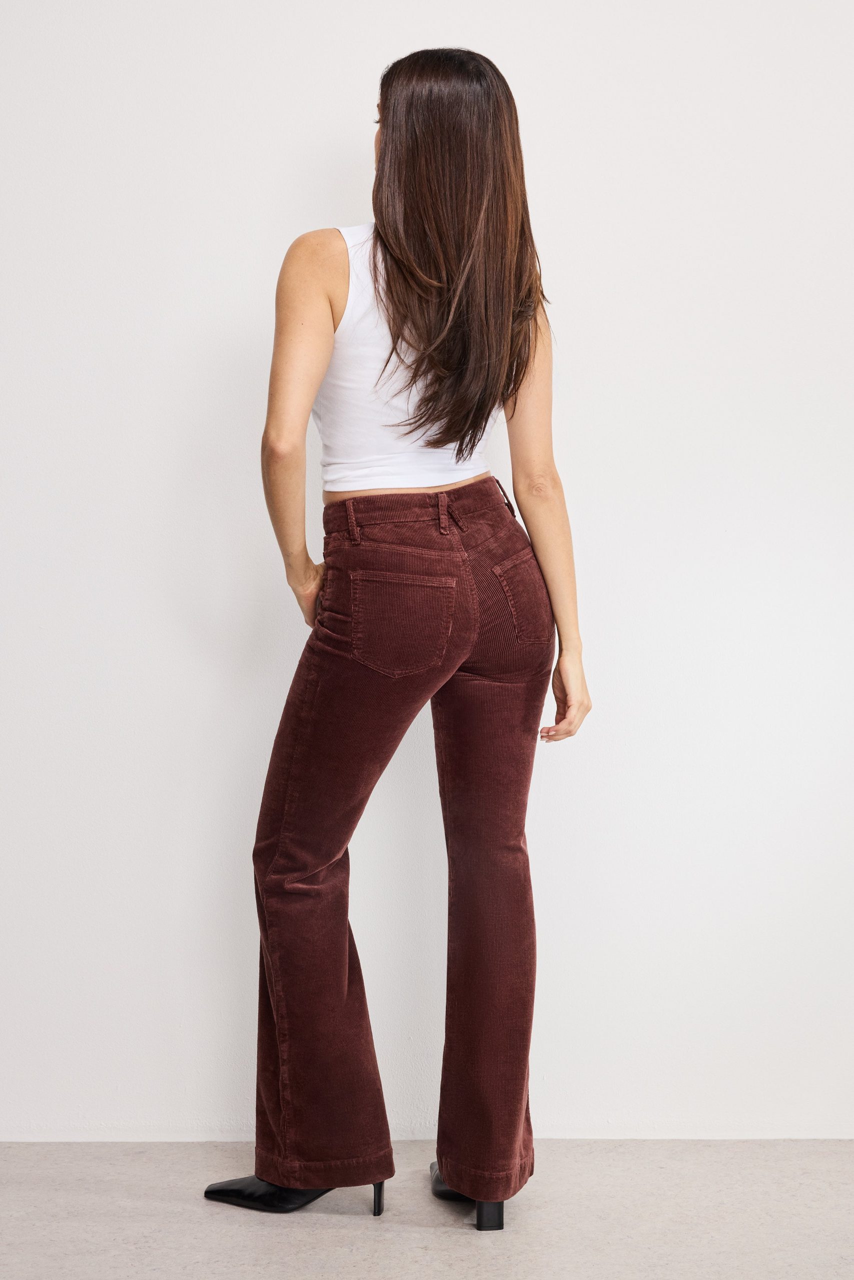GOOD LEGS FLARE CORDUROY PANTS | WALNUT004 - Image 3