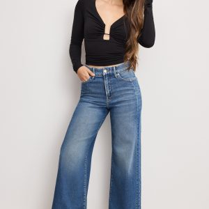 GOOD SKATE CROPPED WIDE JEANS | INDIGO1005