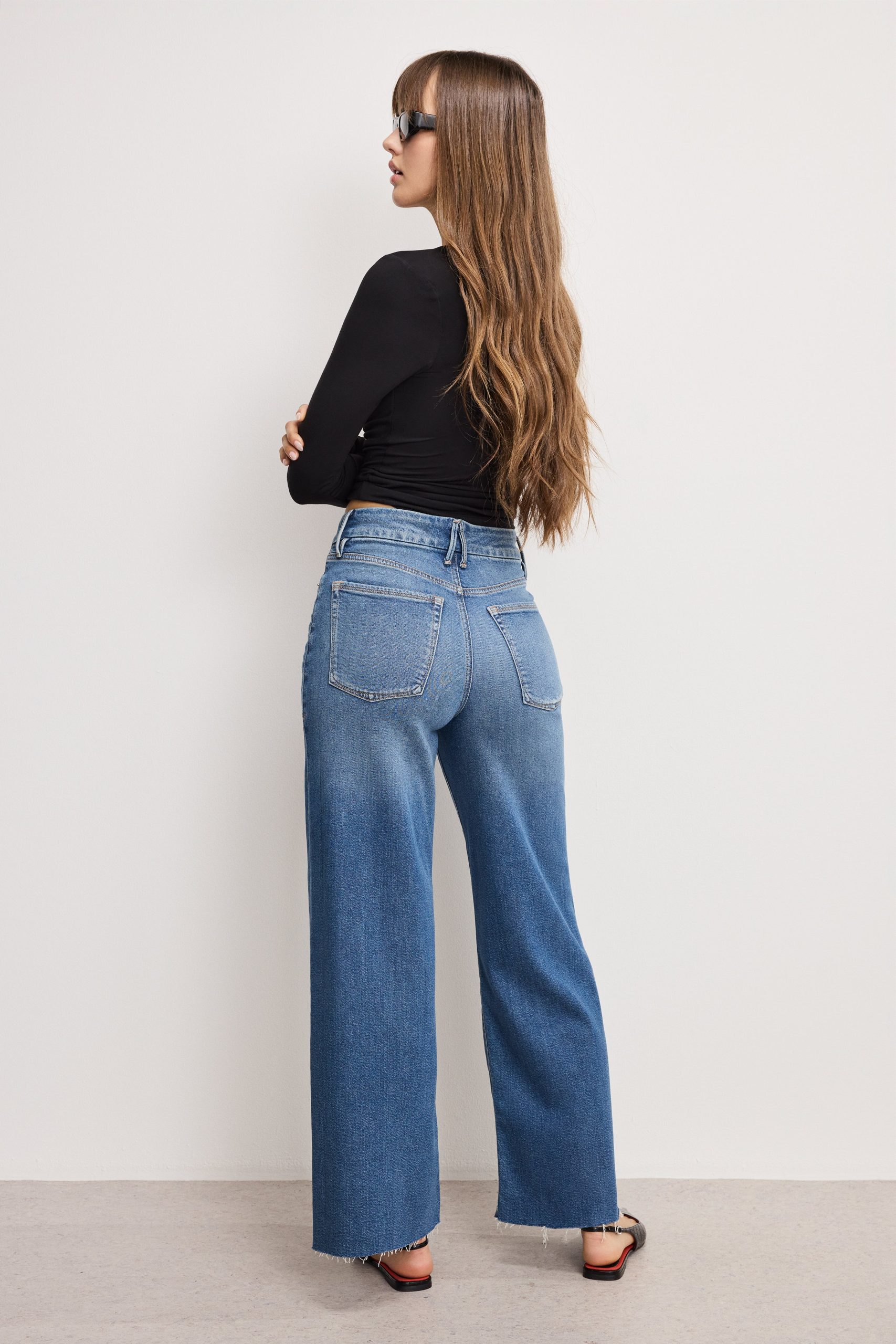 GOOD SKATE CROPPED WIDE JEANS | INDIGO1005 - Image 2