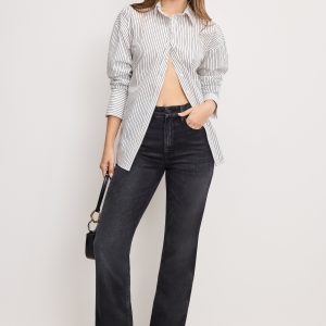 GOOD ICON STRAIGHT ANKLE JEANS | BLACK404