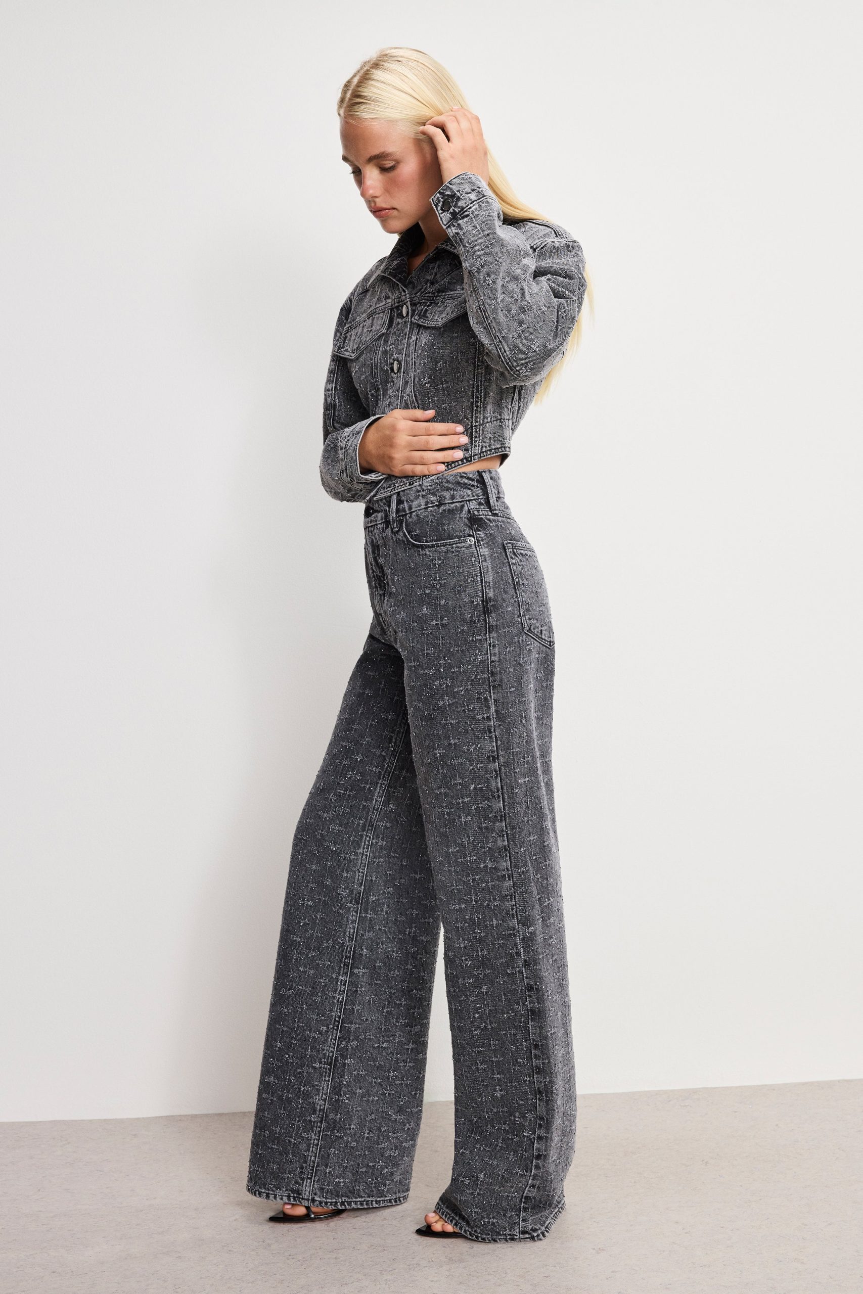 DOLLY JOLEANS CRYSTAL RELAXED JEANS | BLACK415 - Image 3
