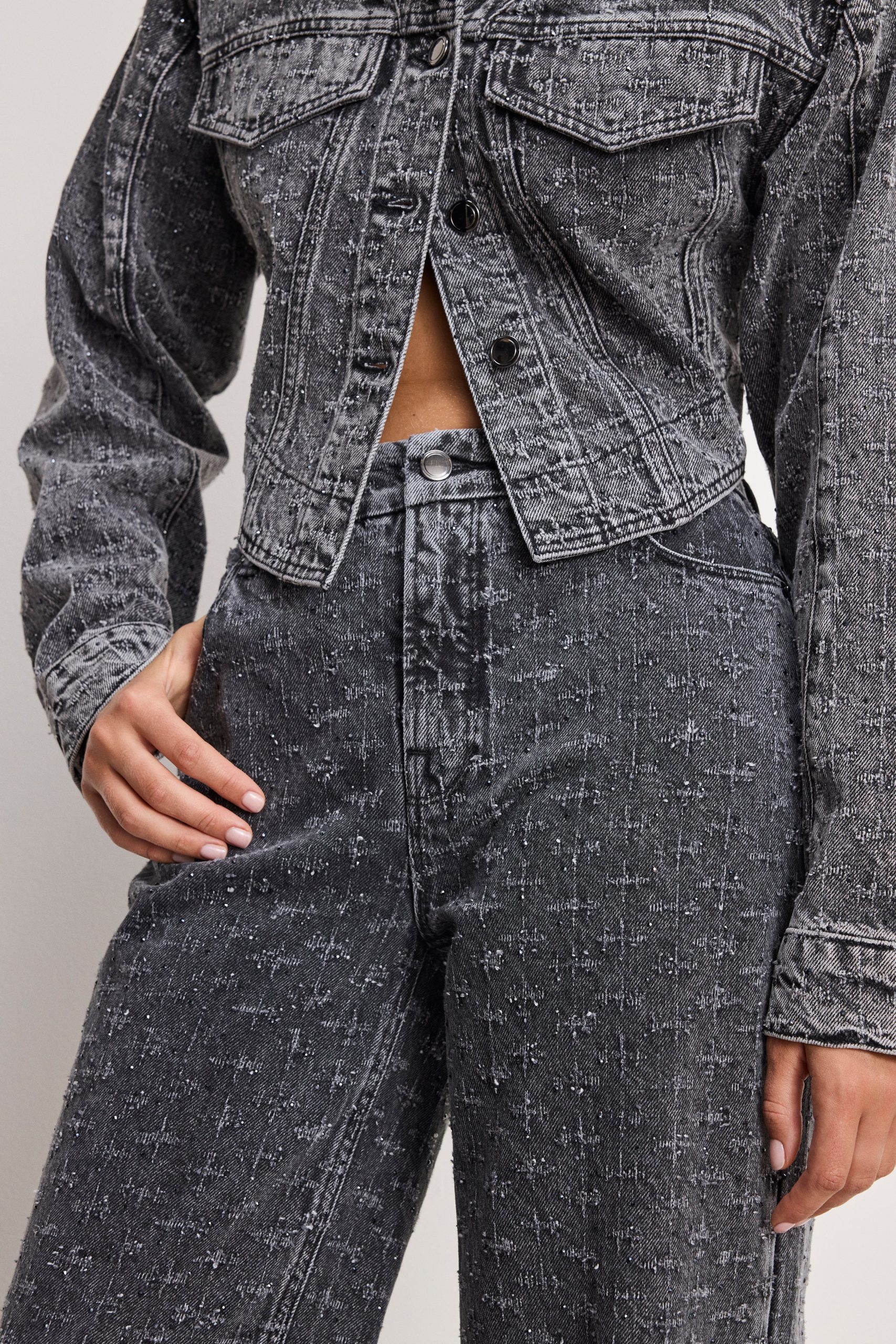 DOLLY JOLEANS CRYSTAL RELAXED JEANS | BLACK415 - Image 6