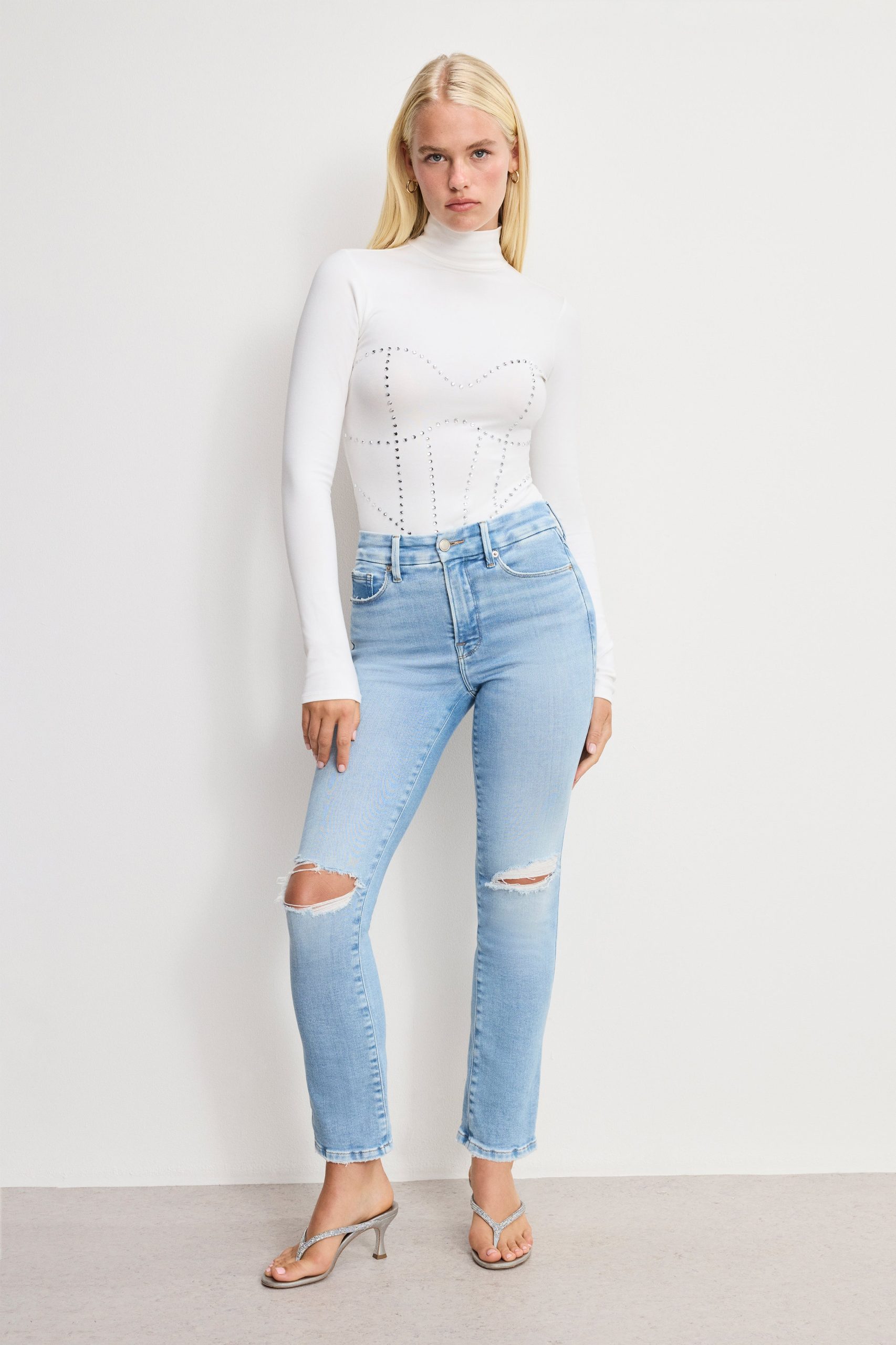 DOLLY CRYSTAL CORSET BODYSUIT | WHITE001 - Image 3