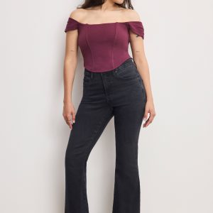 DOLLY JOLEANS PETITE FLARE JEANS | BLACK391