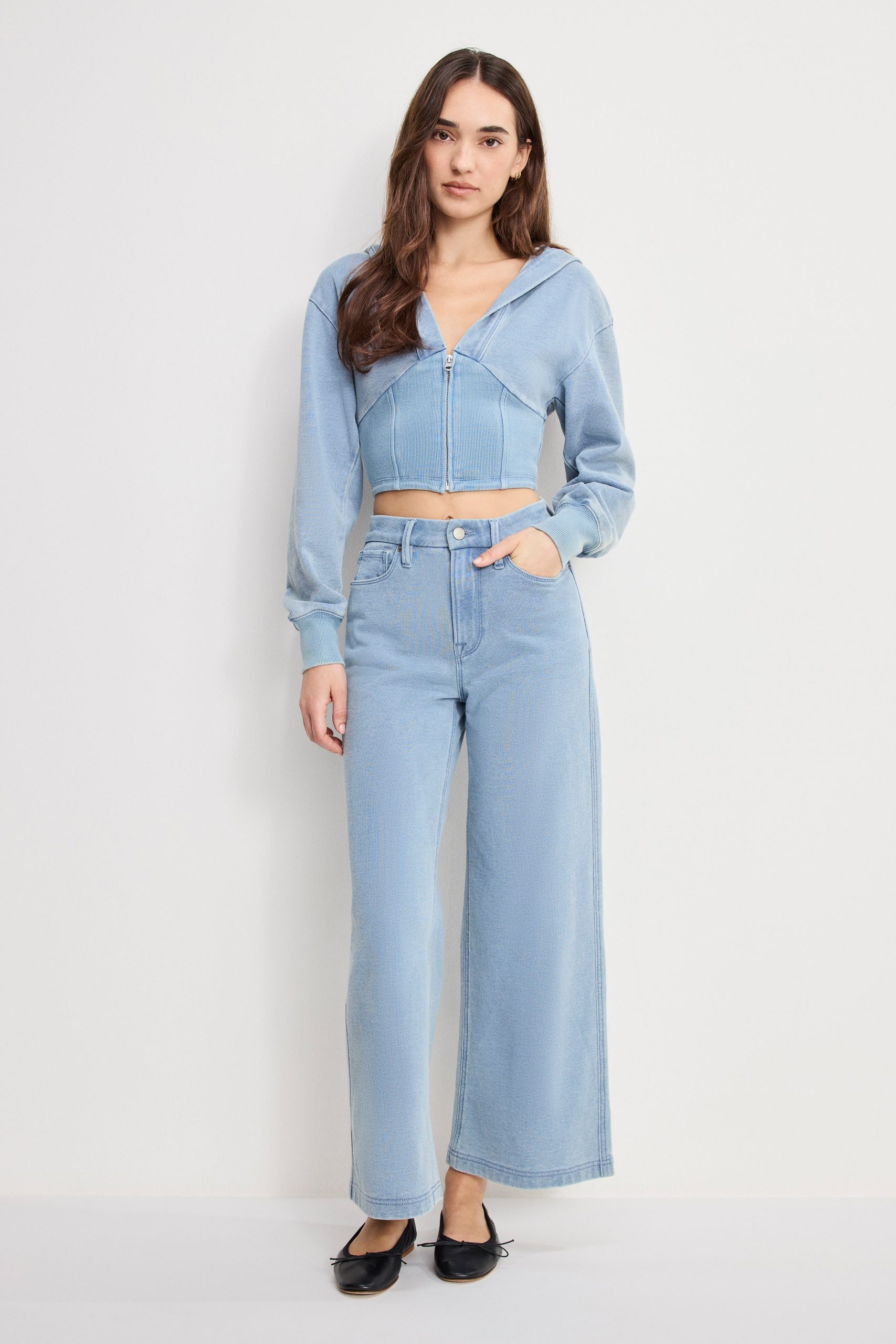 JEANIUS ZIP UP HOODIE | INDIGO1157 - Image 3