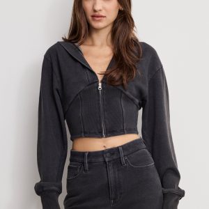 JEANIUS ZIP UP HOODIE | BLACK430