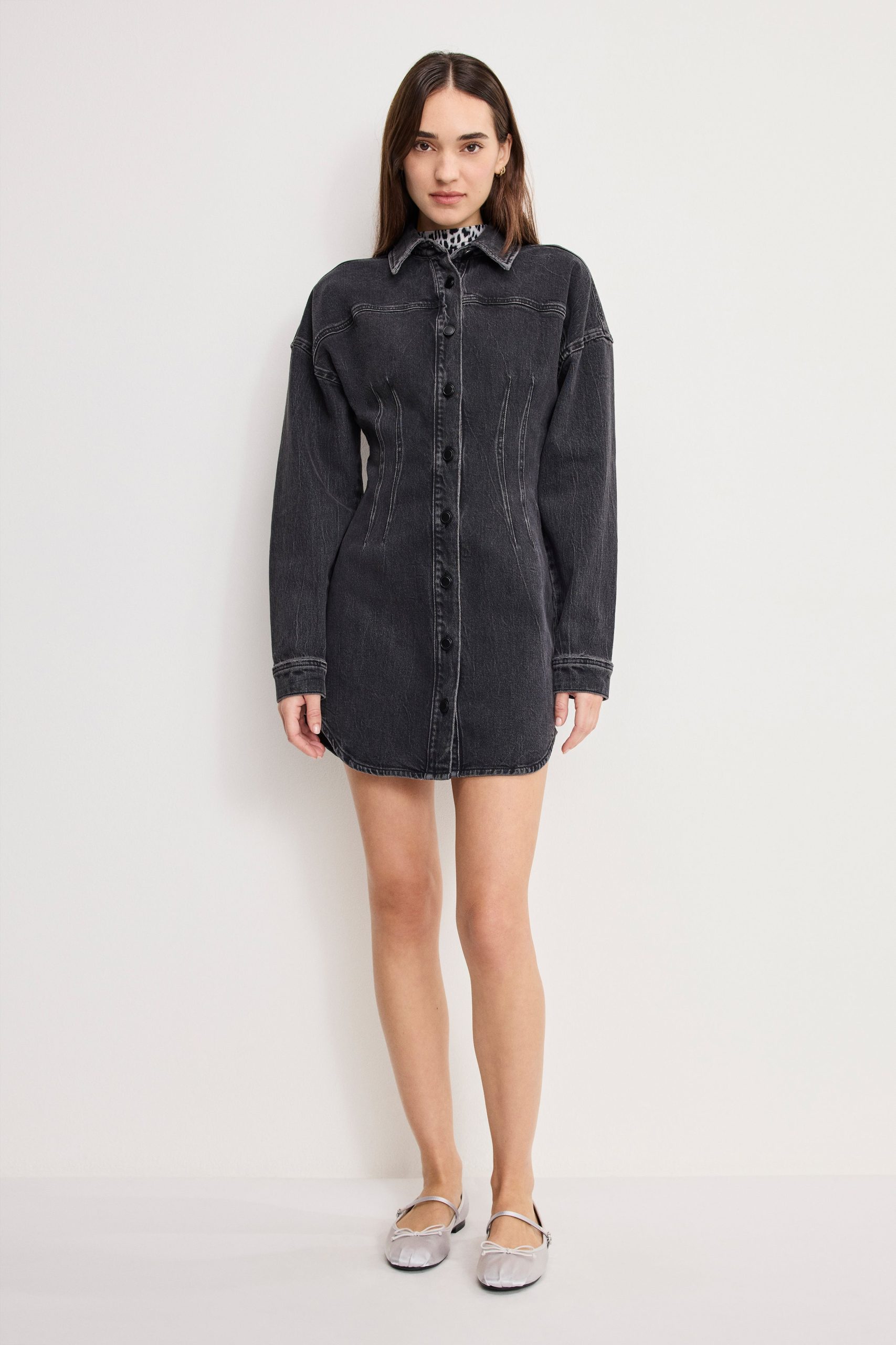 SHAPED DENIM DRESS | K418 - Image 2