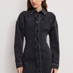 SHAPED DENIM DRESS | K418