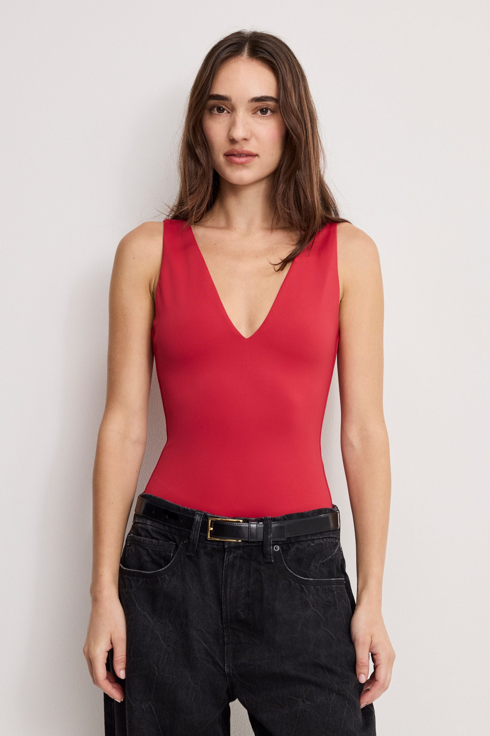 SCULPTING DEEP V BODYSUIT | RUBY