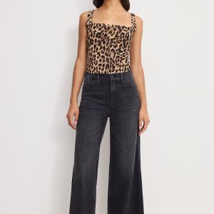 GOOD SKATE CROPPED WIDE JEANS | BLACK407