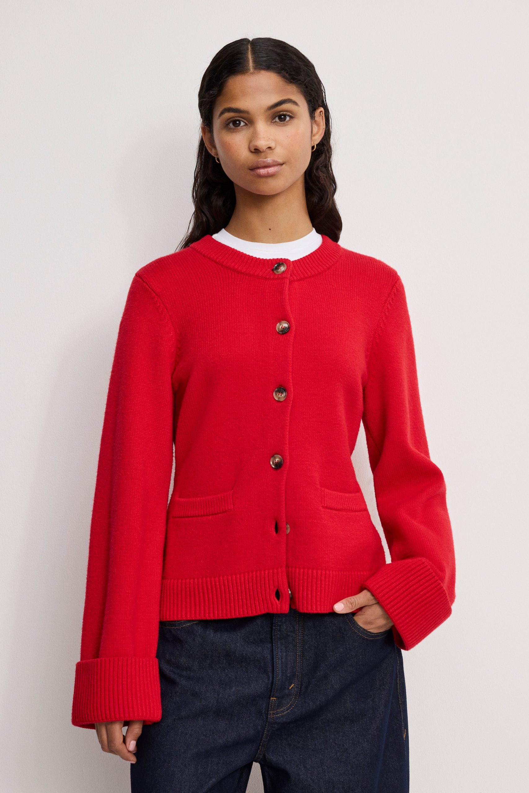 BUTTON FRONT KNIT CARDIGAN | CHILI001
