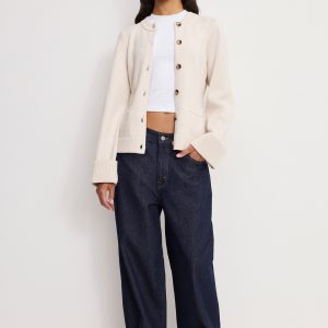 BUTTON FRONT KNIT CARDIGAN | VANILLA001