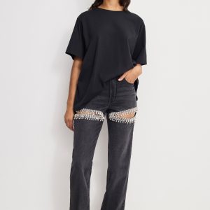 GOOD ICON STRAIGHT DIAMOND JEANS | BLACK376