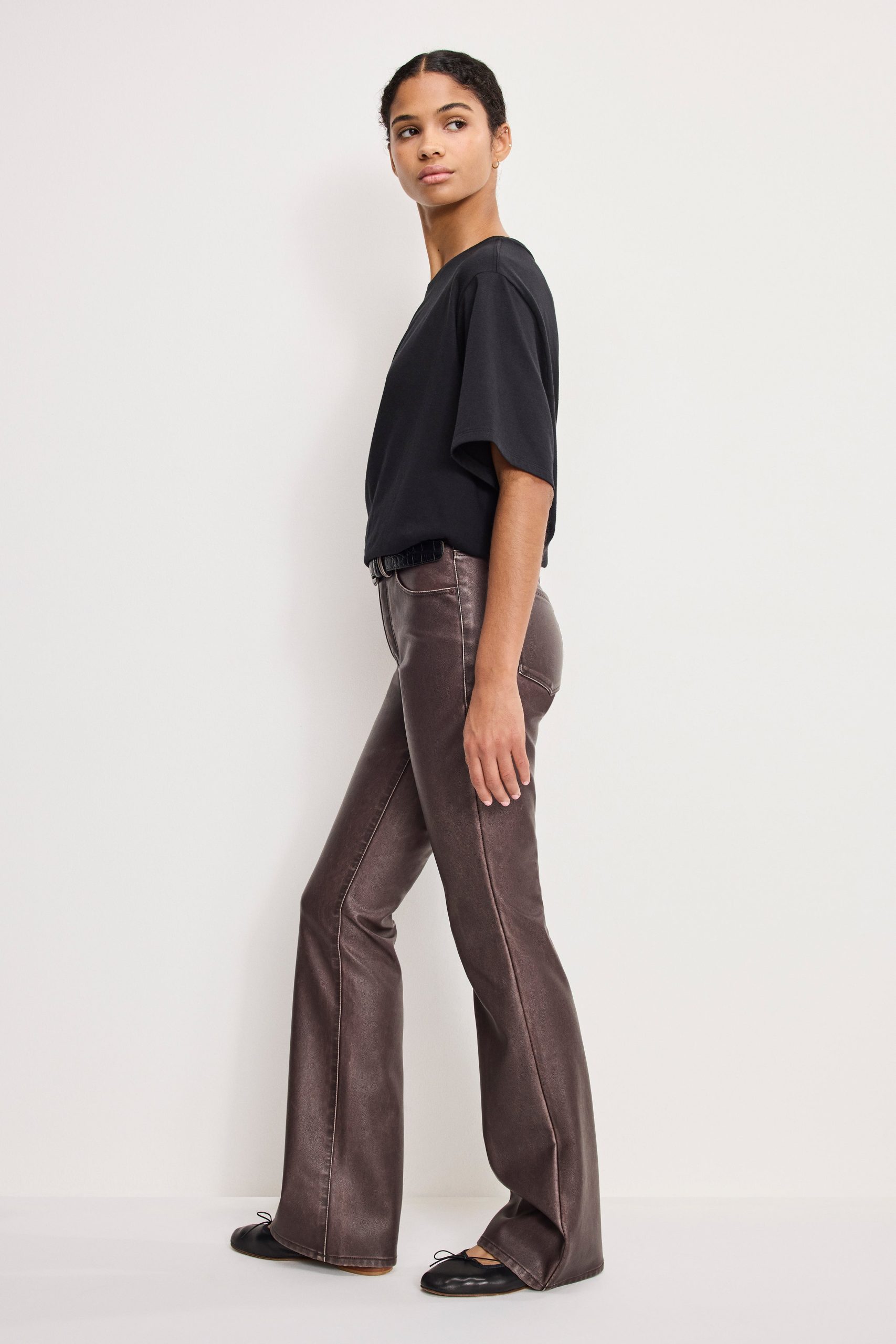 GOOD CLASSIC BOOTCUT FAUX LEATHER PANTS | VAMP001 - Image 2