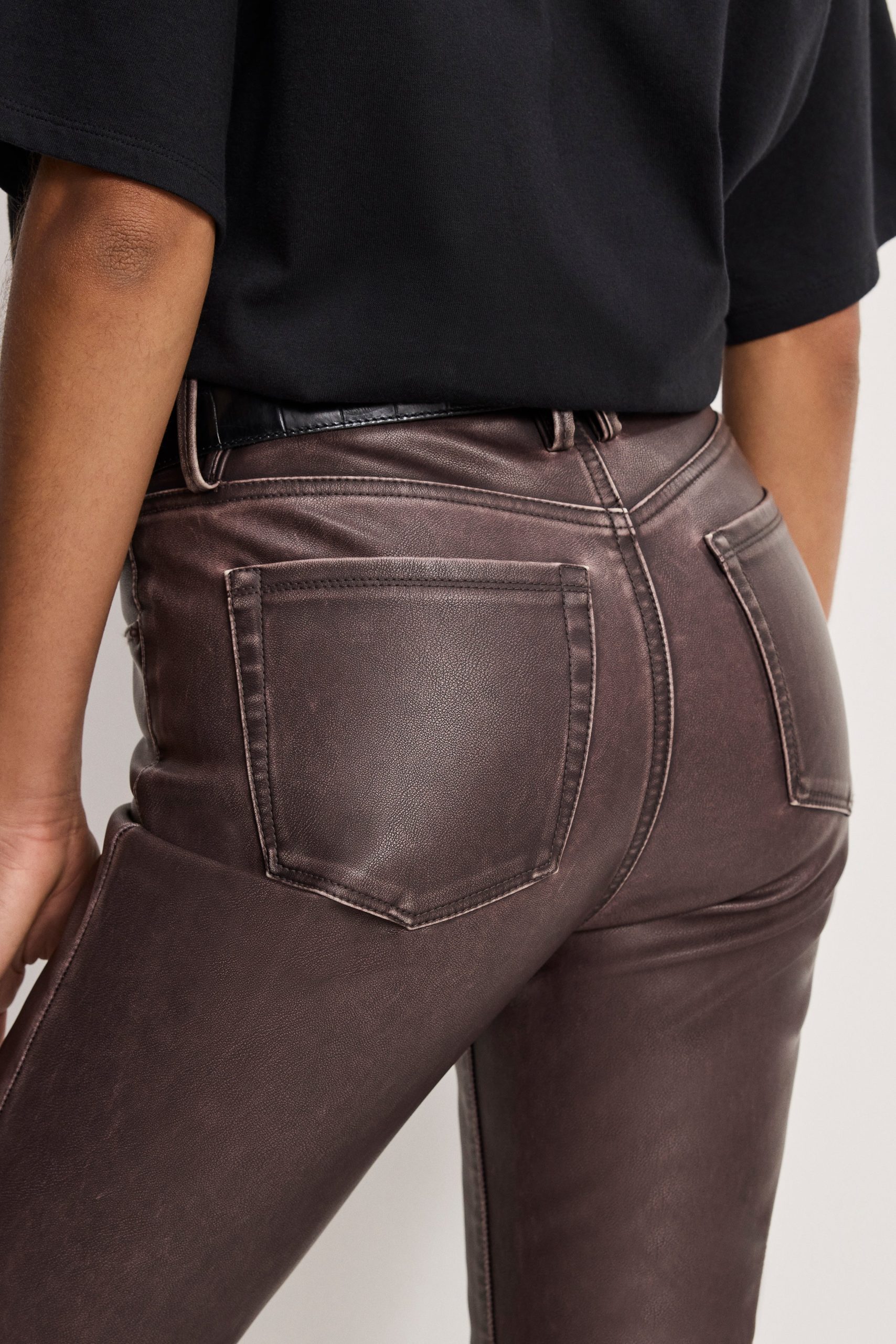 GOOD CLASSIC BOOTCUT FAUX LEATHER PANTS | VAMP001 - Image 4