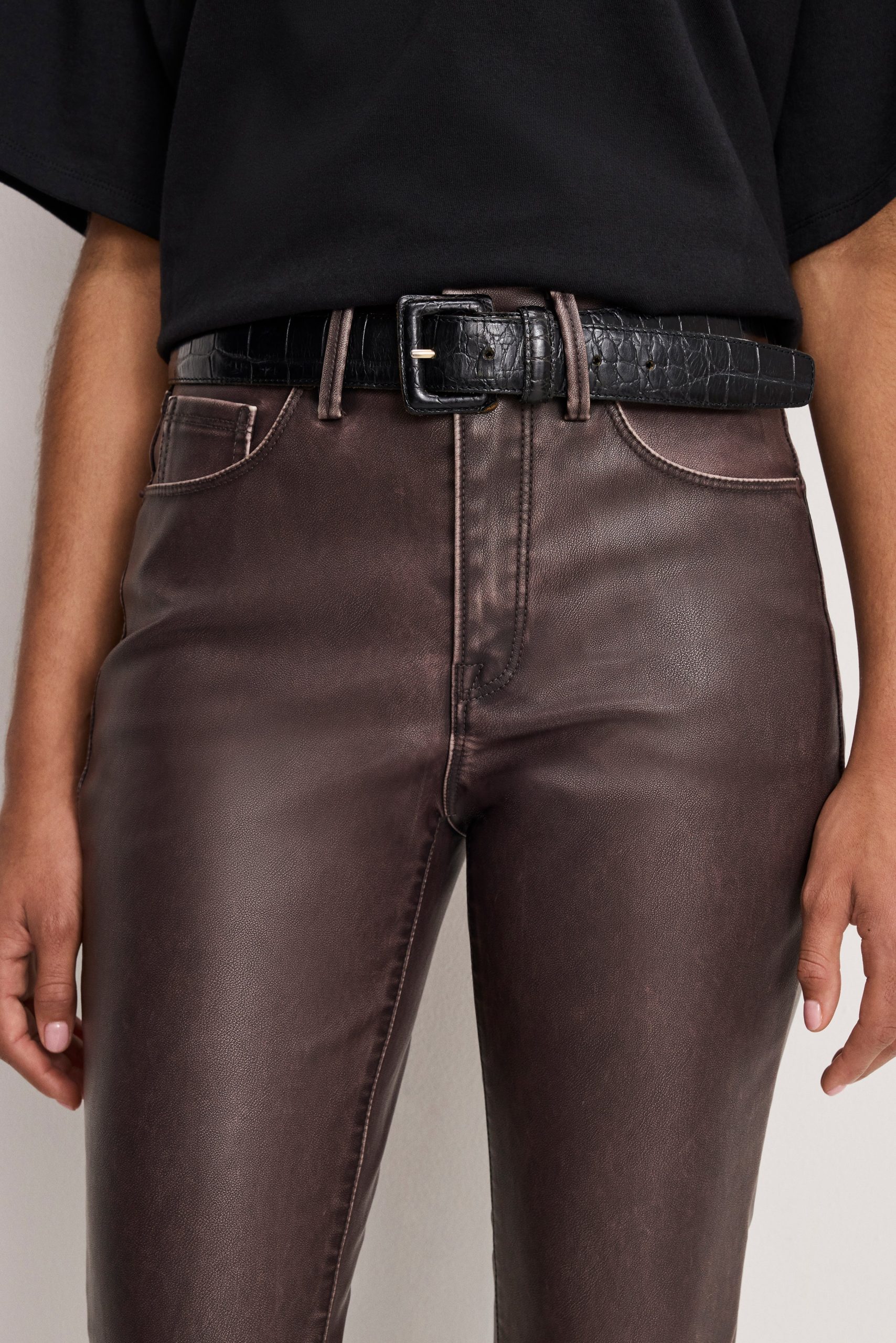 GOOD CLASSIC BOOTCUT FAUX LEATHER PANTS | VAMP001 - Image 5