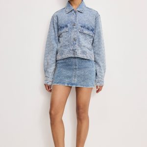 CRYSTAL DENIM JACKET | INDIGO1070