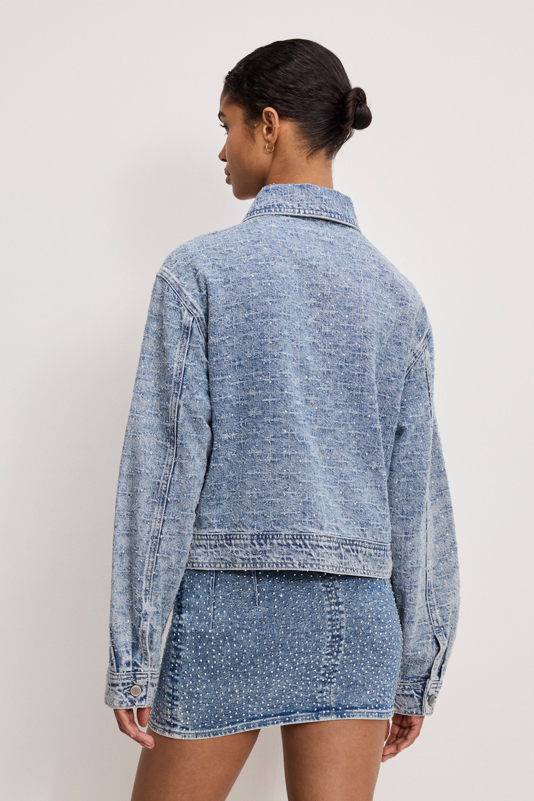 CRYSTAL DENIM JACKET | INDIGO1070 - Image 3