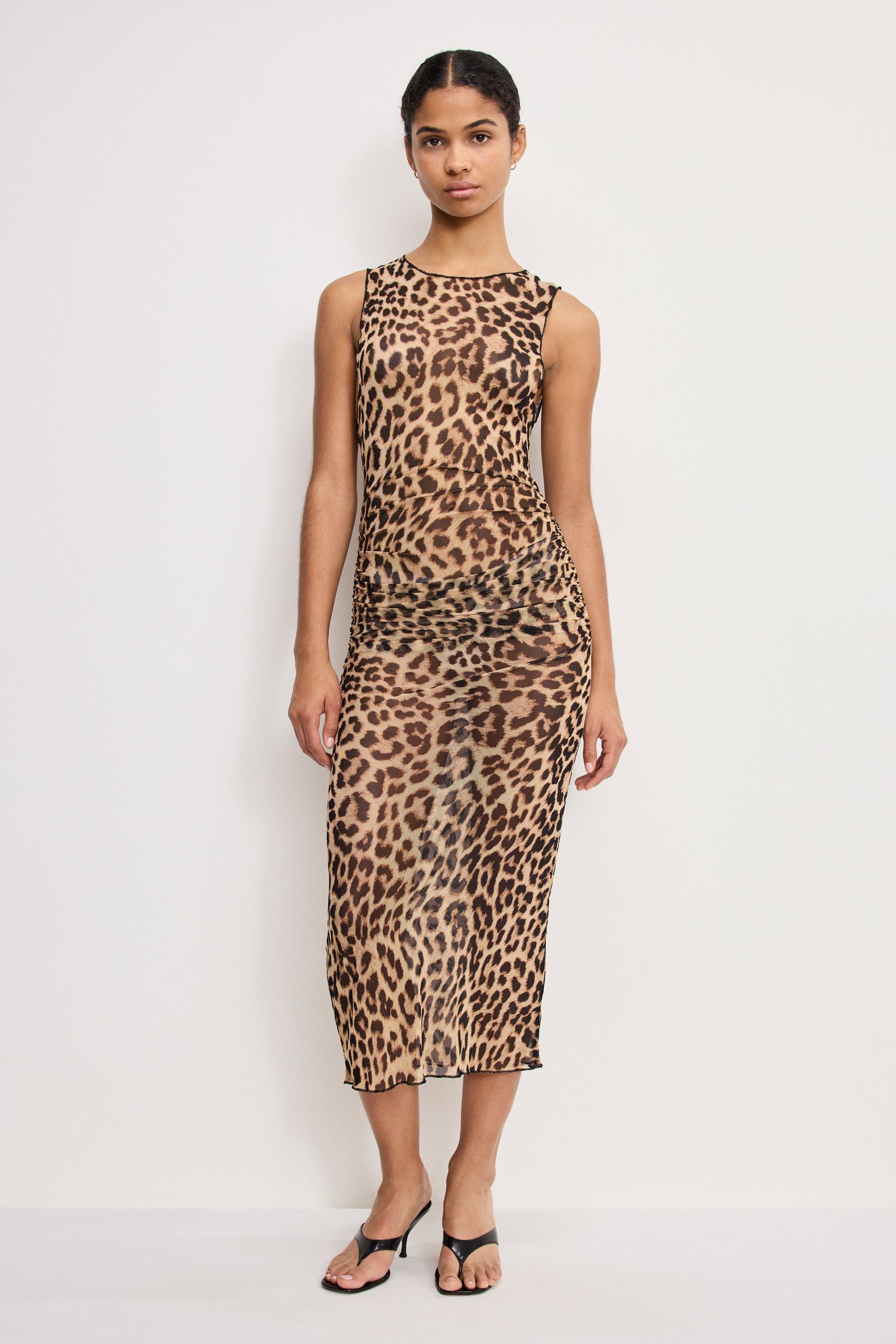 MESH MIDI DRESS | LUCKY LEOPARD001