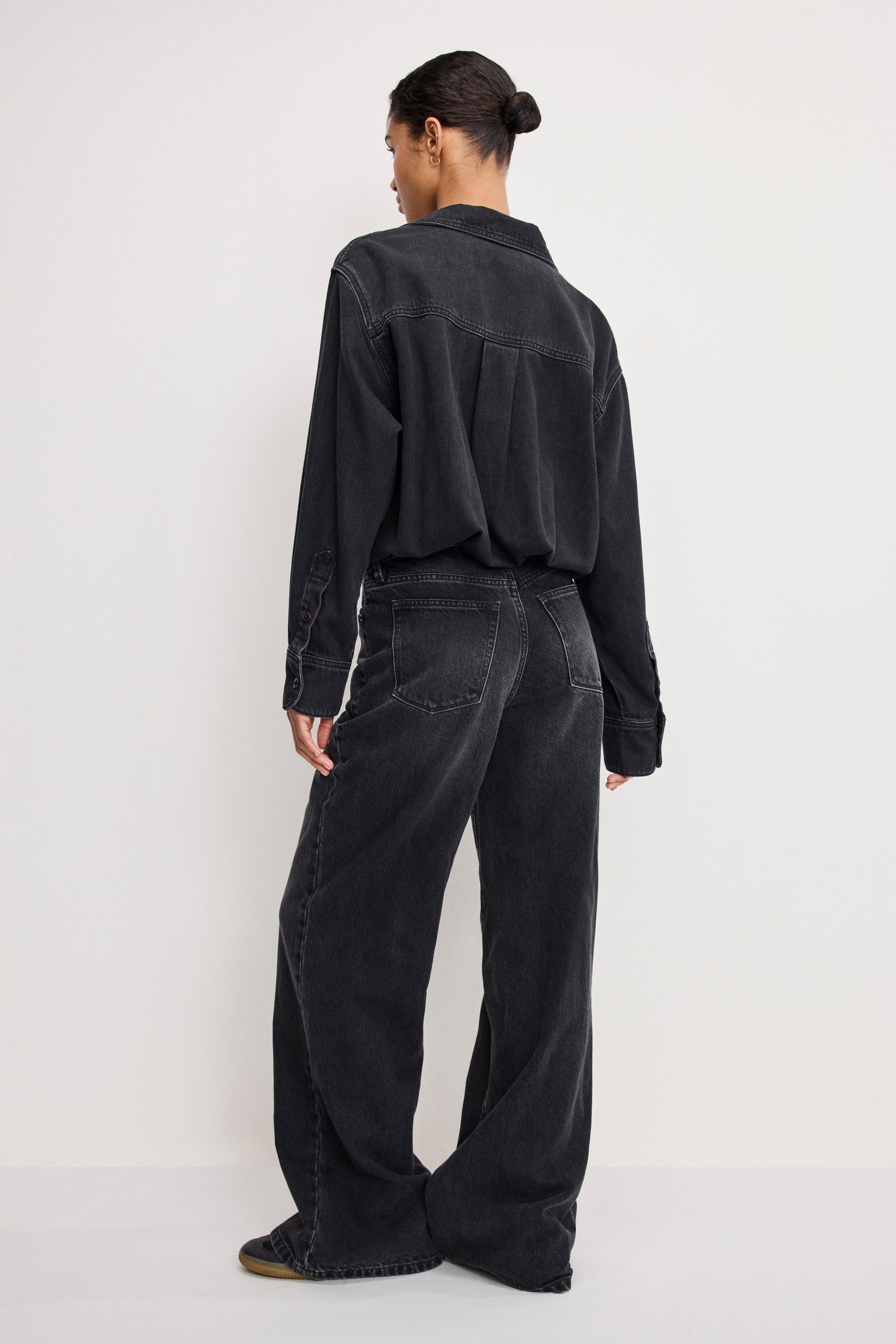 DENIM SHIRT JUMPSUIT | BLACK389 - Image 3