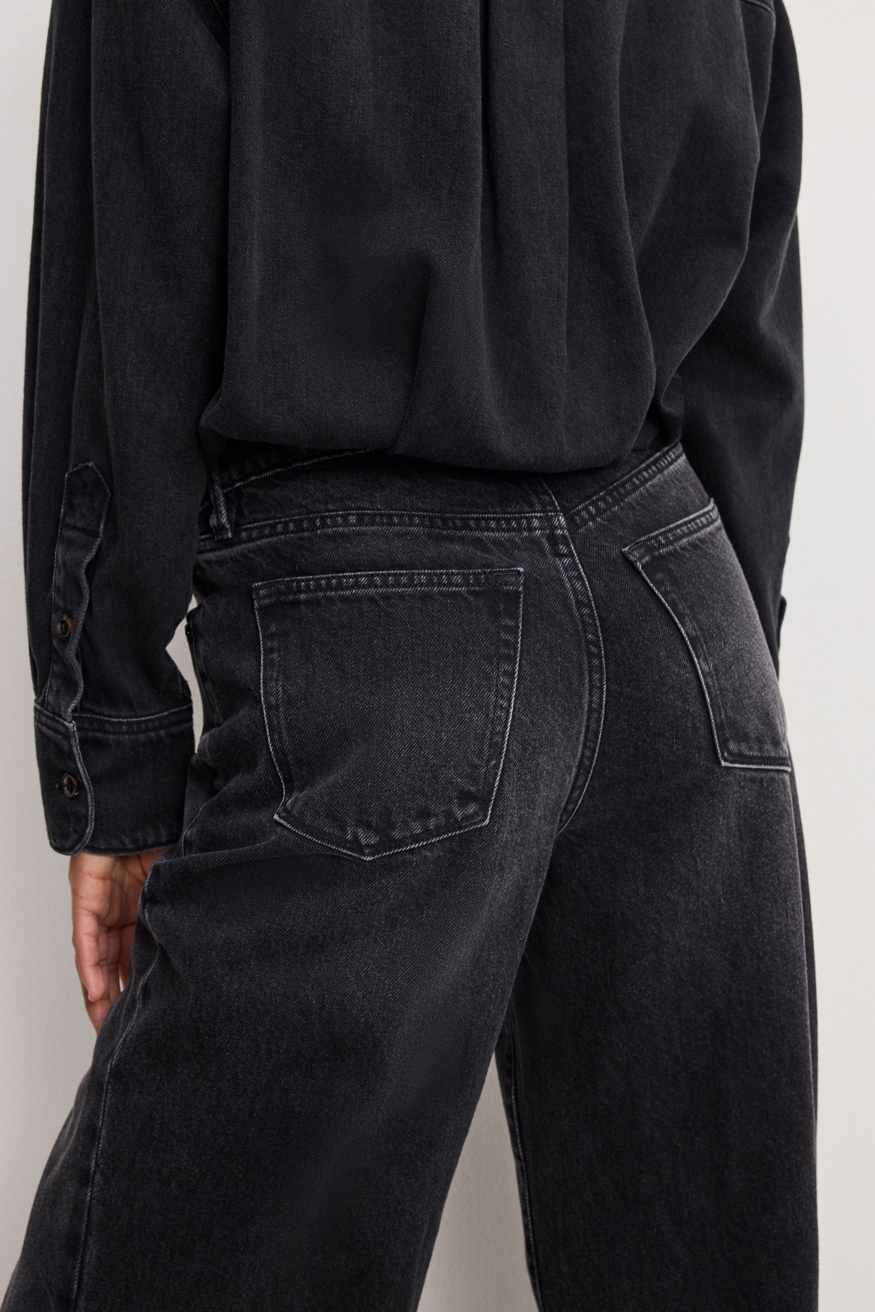 DENIM SHIRT JUMPSUIT | BLACK389 - Image 4