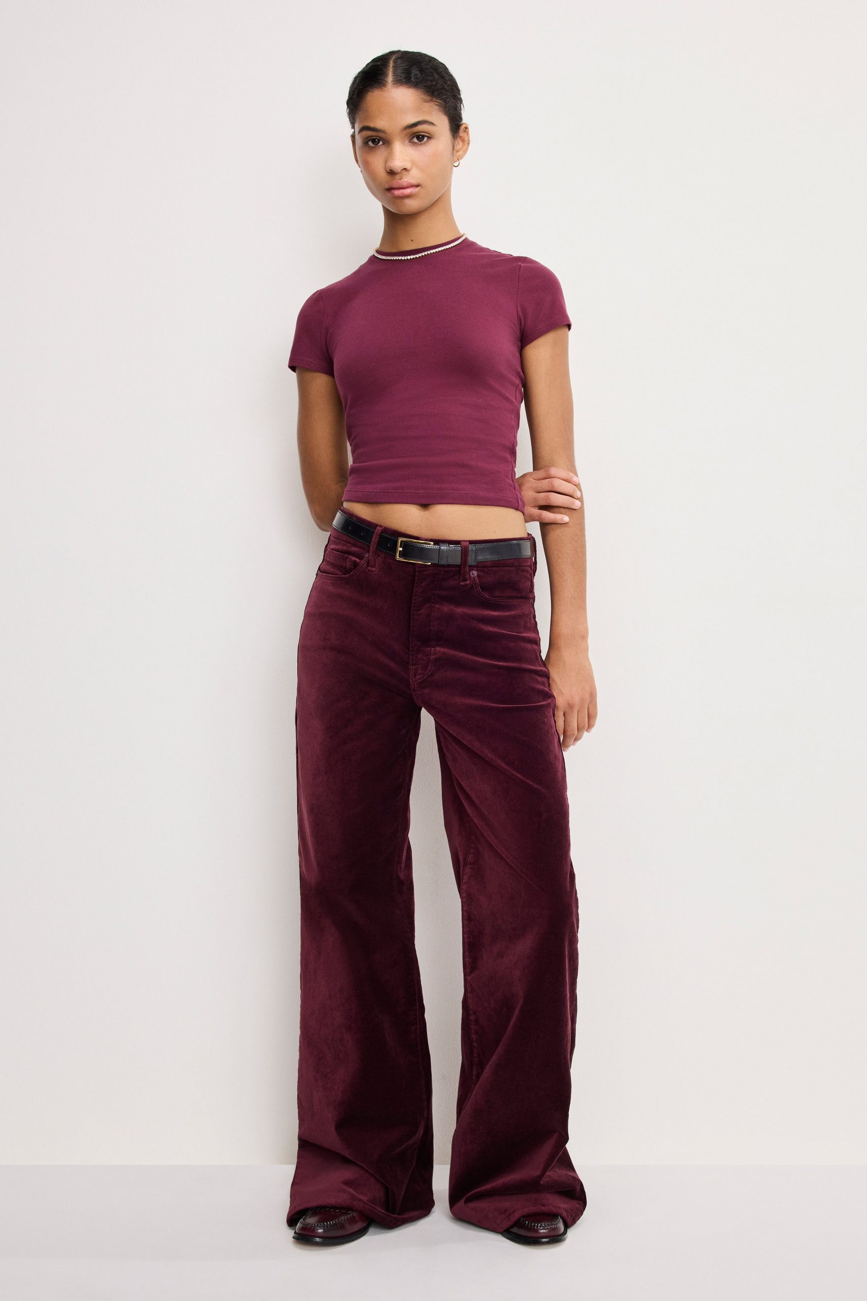VELVET GOOD WAIST PALAZZO PANTS | FIG007